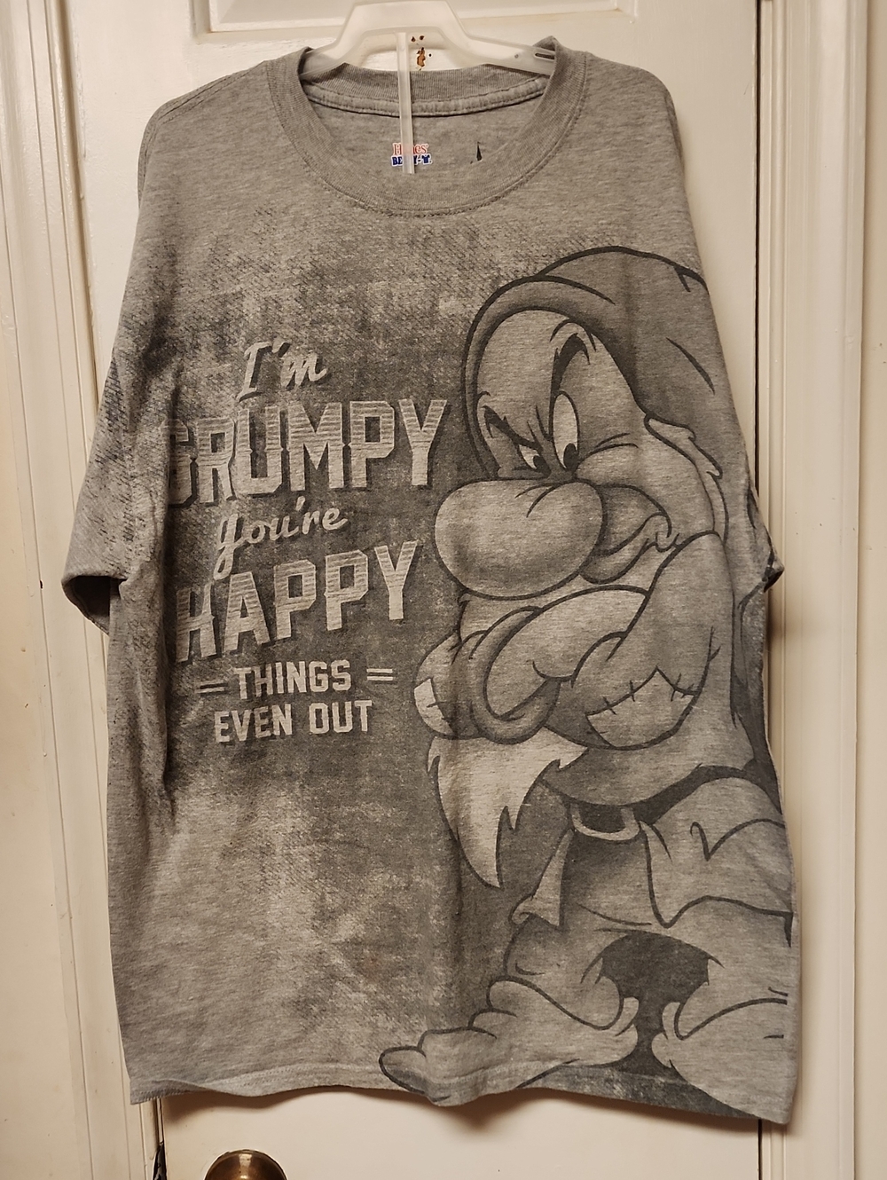 Men's Grey Graphic Grumpy T-Shirt